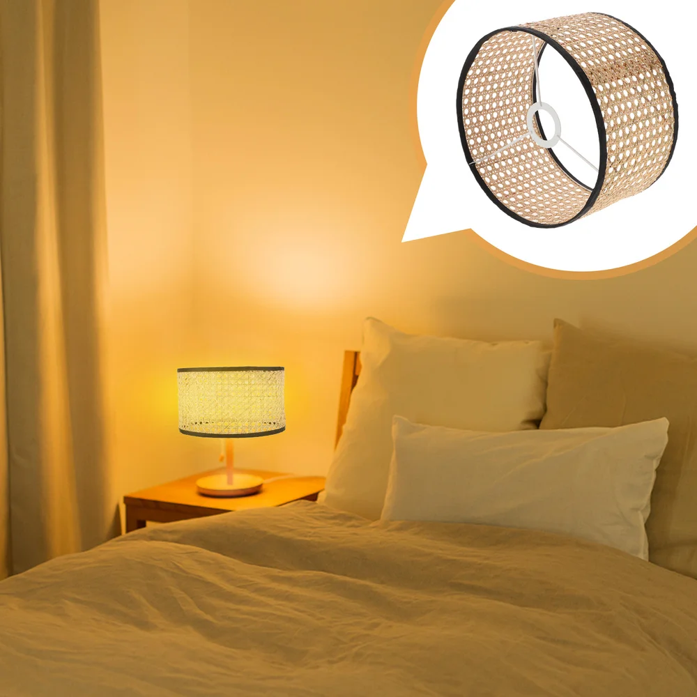 

Rattan Woven Lamp Shade Ceiling Lamp Cover Weaving Lampshade Hanging Lamp Cover