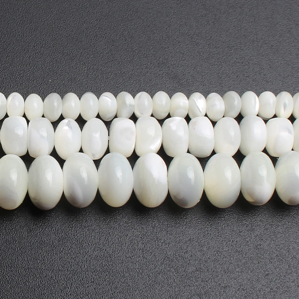 Натуральные бусины белые жемчужные из ракушек для швабры россыпью изготовления