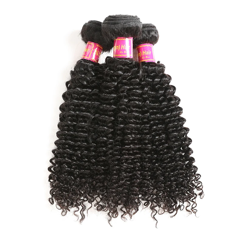 Ali queen Волосы Кудрявые кудрявые бразильские девственные волосы утка 3 пряди Дело