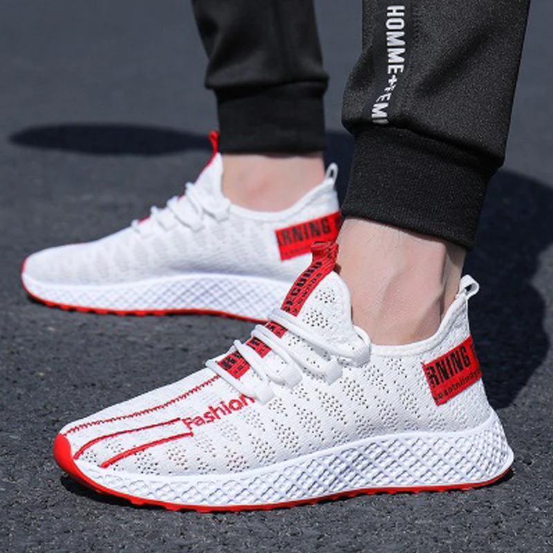 Мужские сетчатые туфли дышащие спортивные на платформе Нескользящие