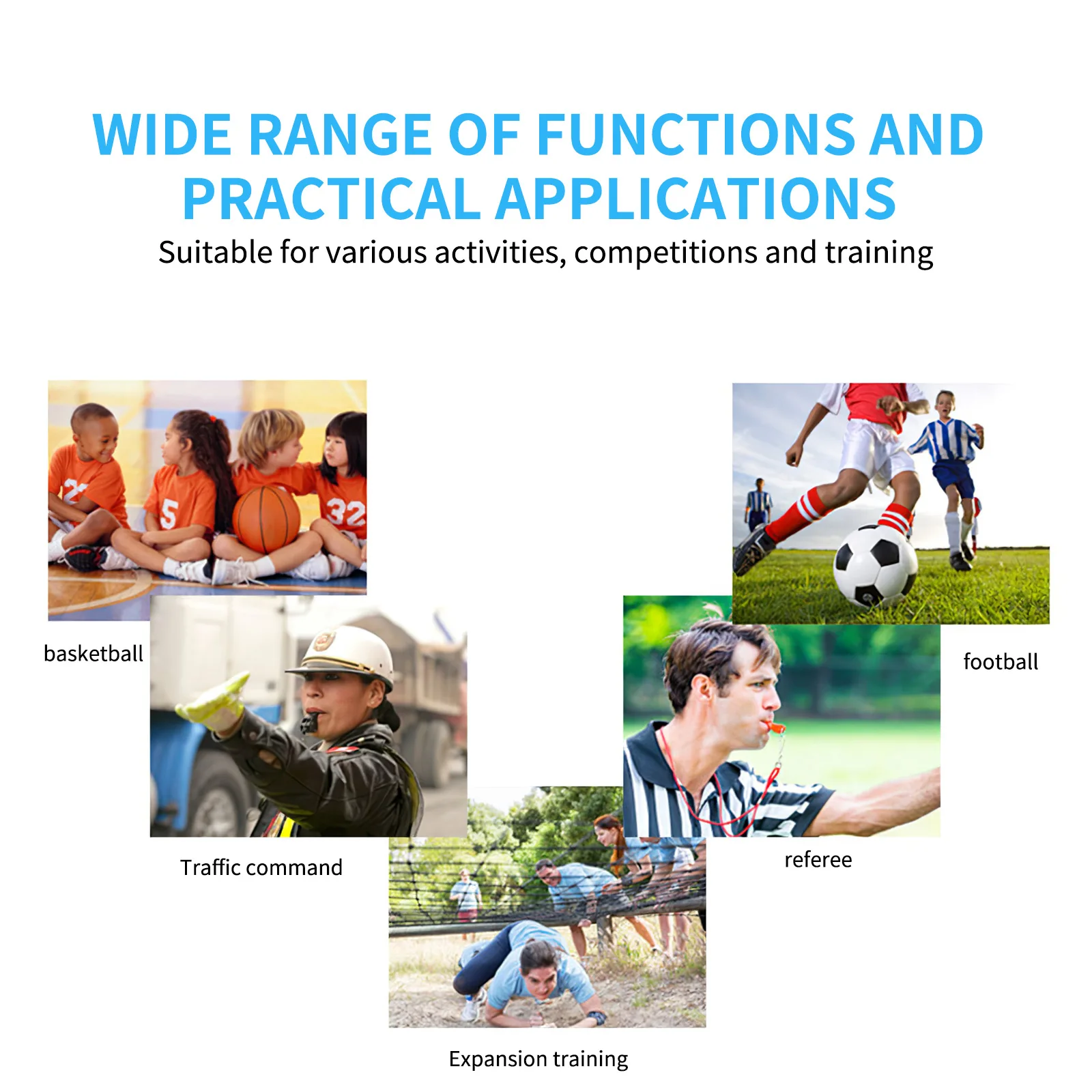 Металлические Регулируемые свистки из нержавеющей стали для регби футбола
