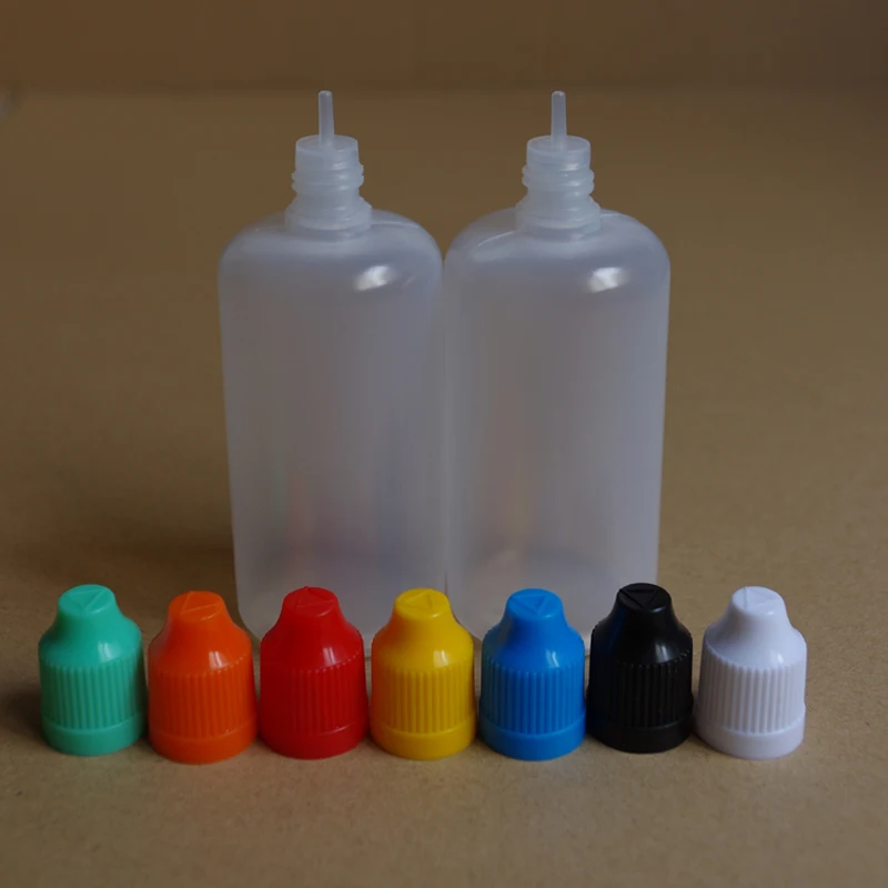 Пластиковый флакон с капельницей 100 мл крышкой защитой от детей длинным тонким