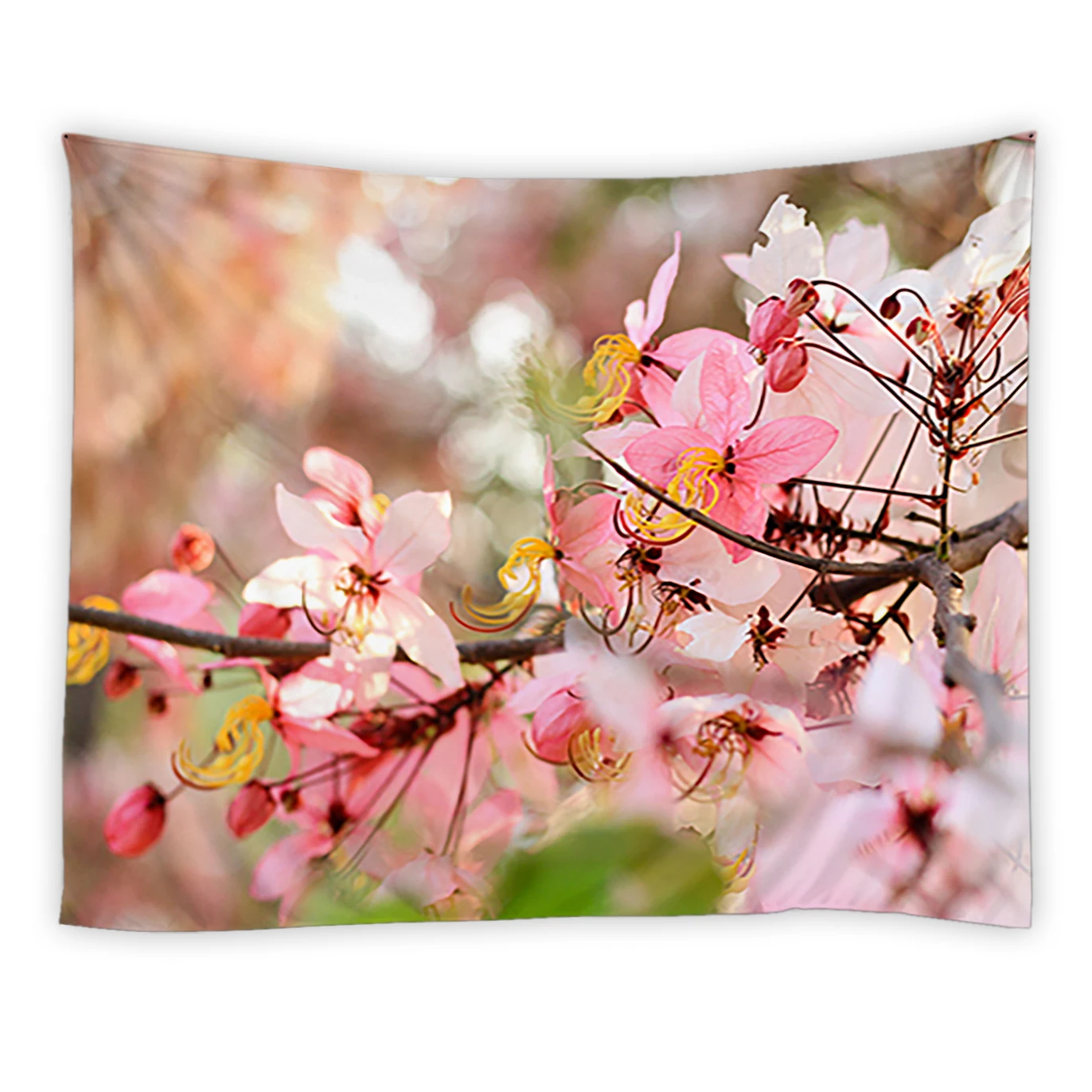 

Flower Plant Tapestry Simple Nordic Style Mat Wall Hanging Bedspread Dorm Decor Tapestries