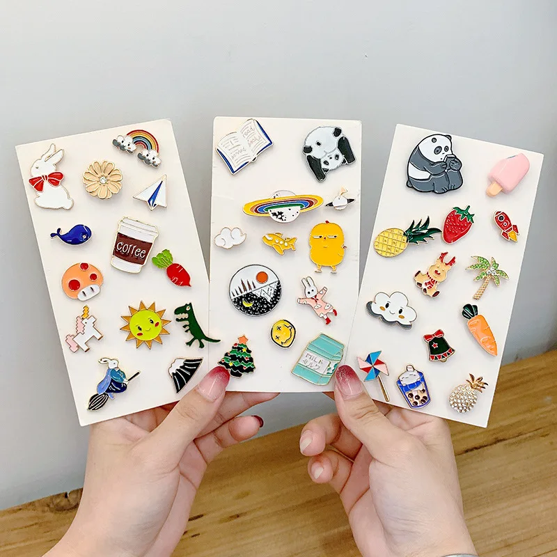 3 шт./компл. панда с изображением радуги солнца Сплав Брошь анти светильник