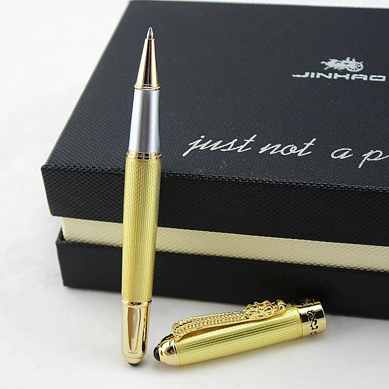 Jinhao 1000 винтажная роскошная шариковая ручка с зажимом в виде дракона благородная