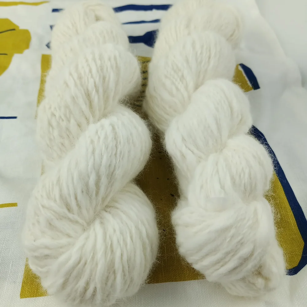1*50 г hank handspun Ангорская Пряжа Ручной Вязки цвет nat белый