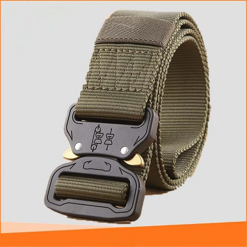 Ремень военный с металлической пряжкой нейлоновый тактический армейский пояс