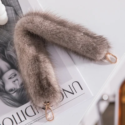 Сменный ремешок для сумок из натурального меха норки 35 см | Ремни