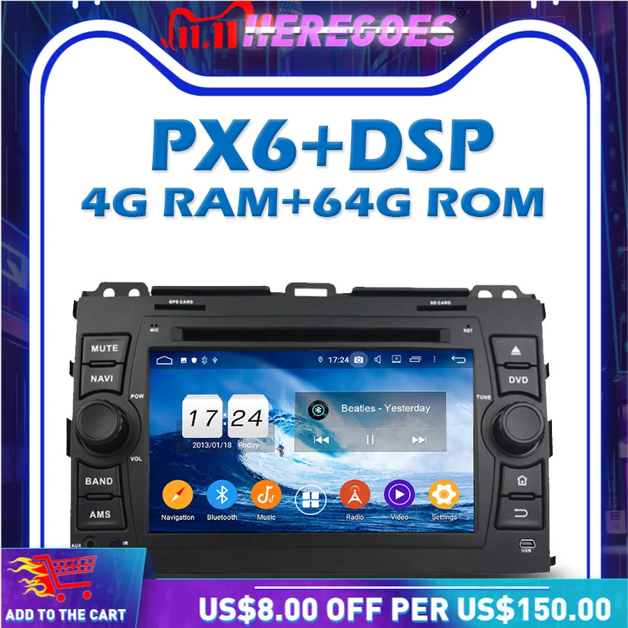 Автомобильный DVD плеер PX6 DSP Android 10 0 4 Гб + 64 Wifi Bluetooth 5 автомобильное радио GPS карта