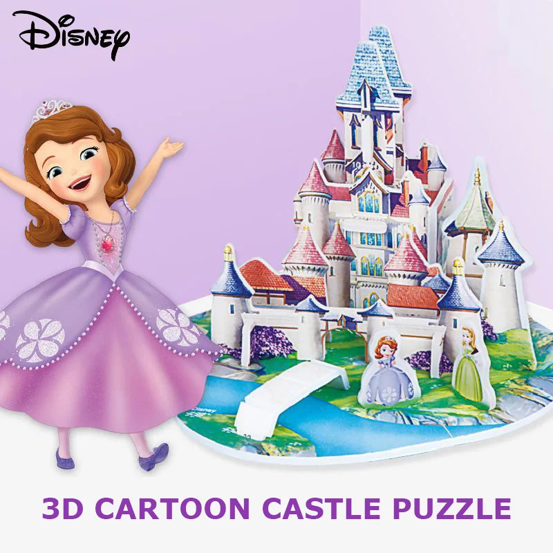

Disney Принцесса анимационные фильмы София первая 3D головоломка игрушка Детские развивающие игрушки DIY Рождественский подарок для детей