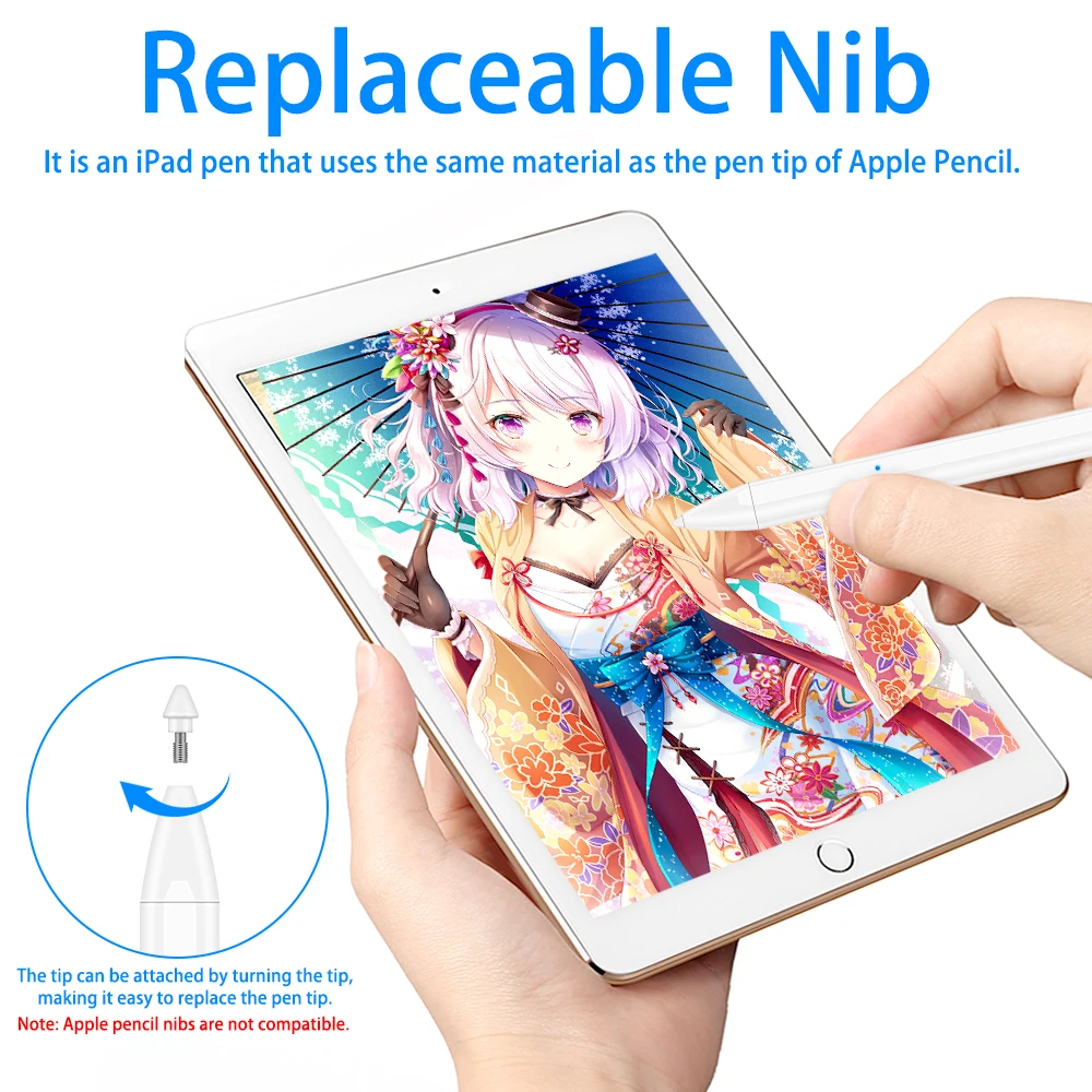 Для Apple Pencil 1 2 для iPad Pro 11 12 9 2018 2019 7-й 8-й Mini 5 Air 3 стилус-ручка магнитный беспроводной