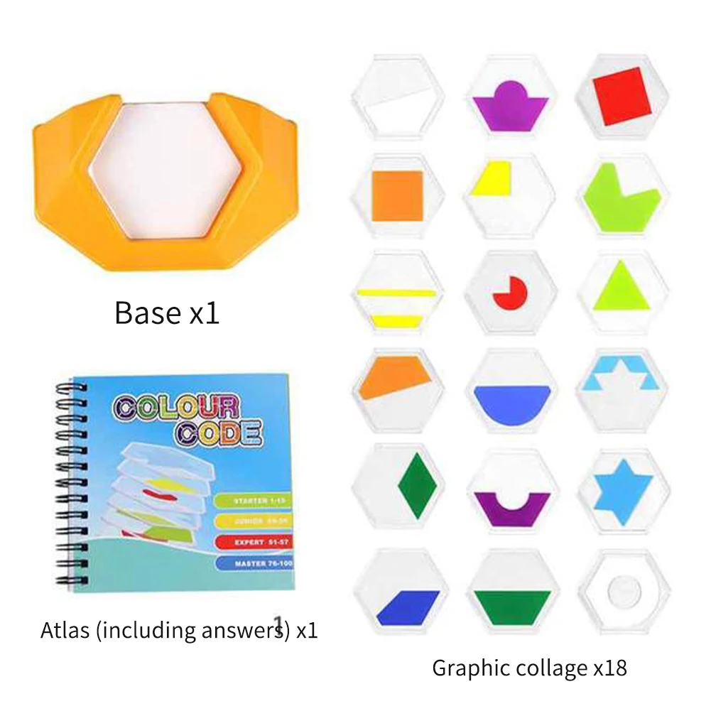 

Preschool Color Code Games Logic Jigsaws For Kids Figure Cognition Spatial Thinking Educational Toy Safe Learning Skills Game