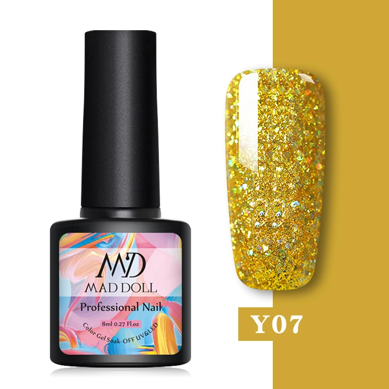Color 11 MAD кукла УФ набор гель-лаков для ногтей с блестками, телесный, розовый, Гель-лак для ногтей, Лаки! полупостоянная блестки гель лак для ногтей 2/1 шт - Цвет: Color 11