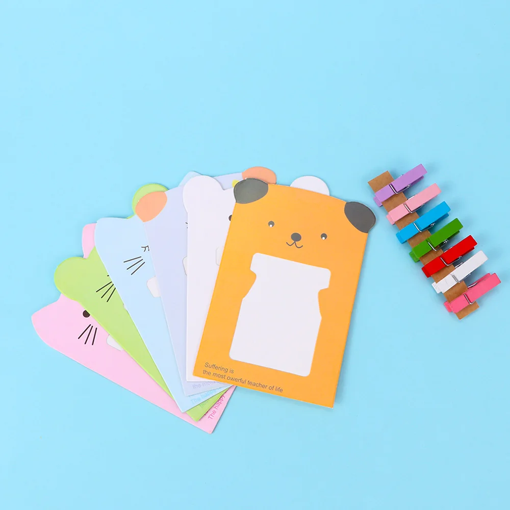 Декор для стены DIY креативная мини бумажная фоторамка с цветными прищепками и