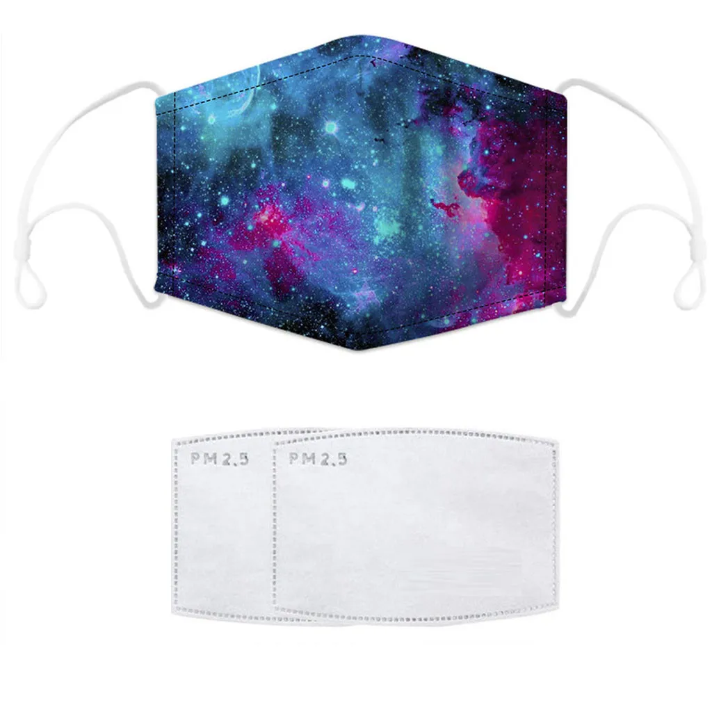 5 типов 2020 Новая цифровая печатная защитная маска с чипом фильтра Пылезащитная