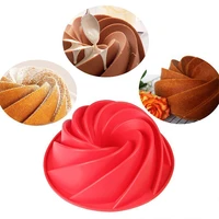 9inch large silicone cake mold spiral shape cake mould diy baking tool bread pastry mould chocolate mold jelly pudding mold