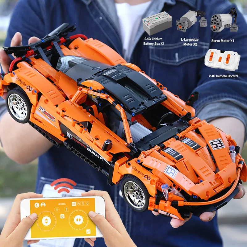 1:12 APP моторизованный технический автомобиль игрушки 20087 P1 гоночный и 20102 Mustang Hoonicorn