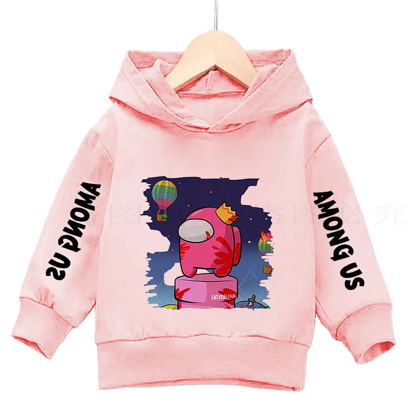 

Children New Game Among Hoodie Kids Cartoon Printed Sweatshirt Us Long Sleeve Baby Boys Autumn Winter Tops Clothing 4-14Years