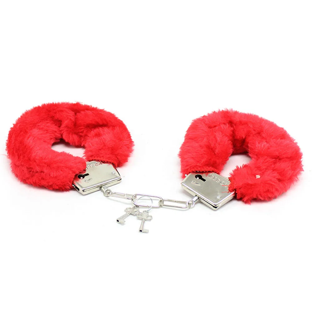 Manyjoy пушистые мягкие Металлические наручники ночные вечерние игрушки для
