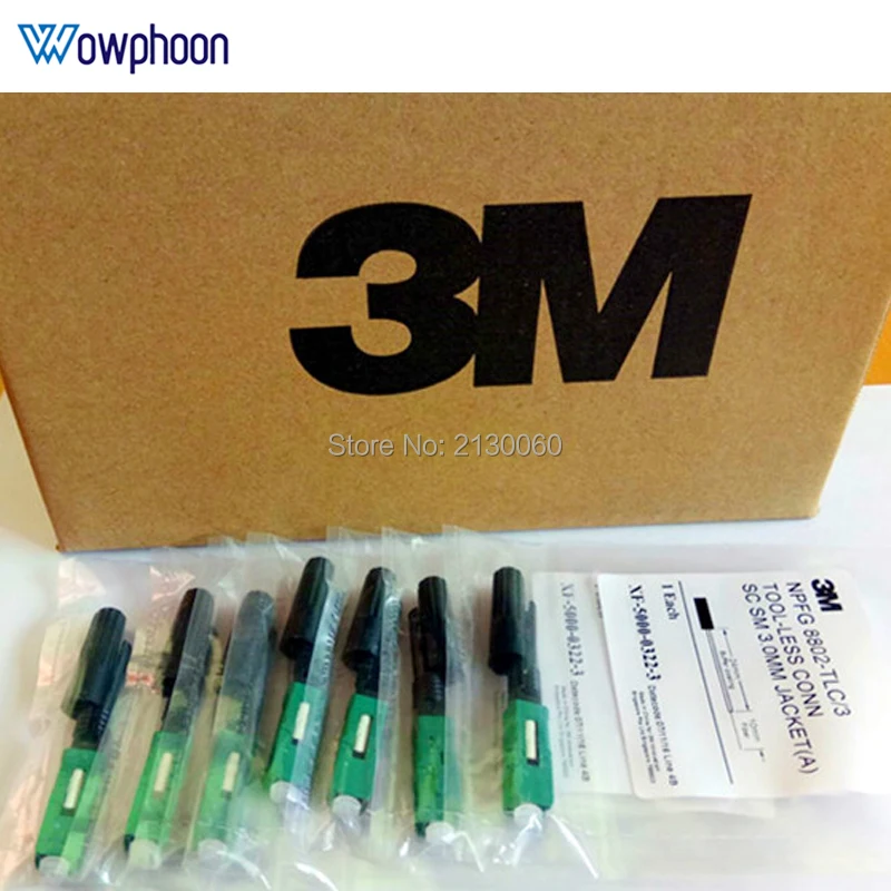 Free shipping 10Pcs/Lot Fast Connector 3M NPFG 8802-TLC/APC/FS/3 SC APC SM 3.0mm Jacket FTTH Fiber Optic | Мобильные телефоны и