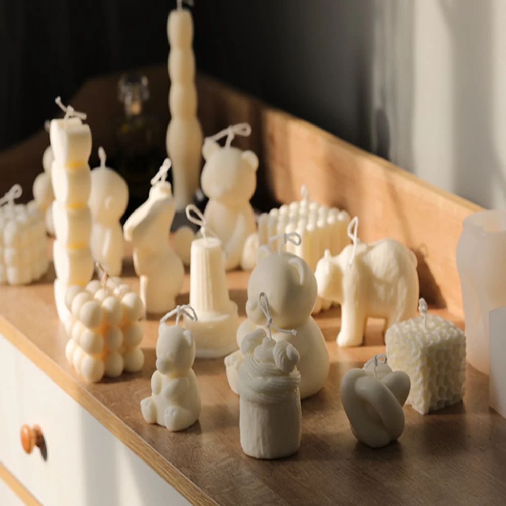 

3D Ins Irregular Silicone Candle Mold Aromatherapy Mould DIY Handmade Resin Moule Bougie Glacon Moldes De Silicona Velas Forma