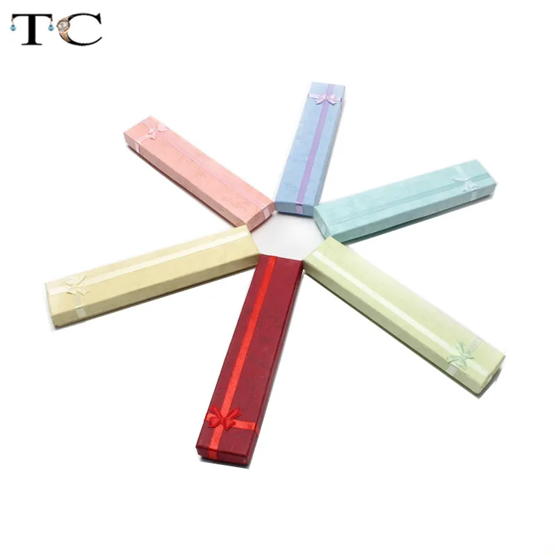 Ювелирная упаковочная коробка для хранения с губкой бумажная ожерелья Браслет