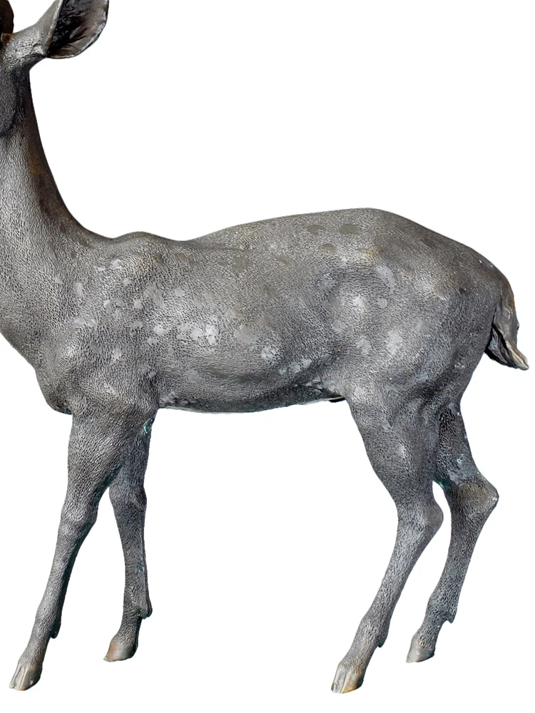 Большая статуя оленя Sika скульптура удача статуэтка для домашнего сада украшение