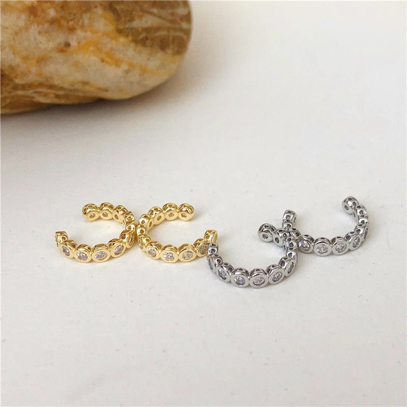 

Wearable Without Pierced 925 Silver Crystal Earrings Zircon Ear Clips Ladies Fashion Jewelry For Women Birthday Gifts Wholesale