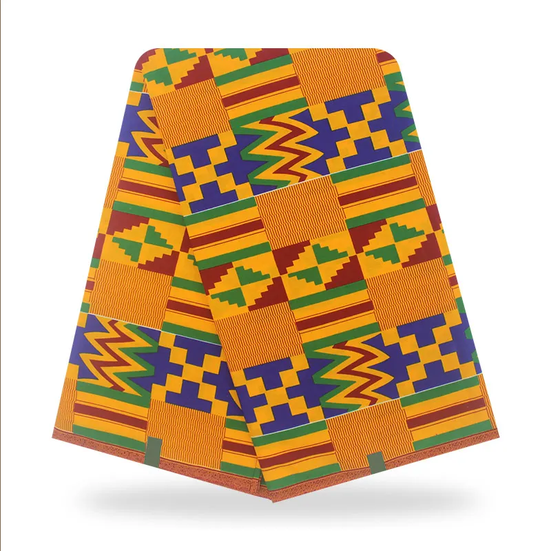 

New Nigerian African 100% Cotton Print Ankara Wax High Quality Veritable Wax Tissue Pagne Wax African 6yards Y319-14