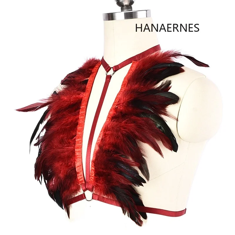 

Women Sexy Red Gothic Lingerie Elastic Cage Harness Bra Bandage Lingerie Strappy Halter Bra Bustier Harness Tops Lingerie