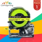12 мм для Epson флуоресцентный этикеточная лента SK12Y LK-4YBF черный флуоресцентный желтый совместимый для Epson King Джим LW-400 LW-300