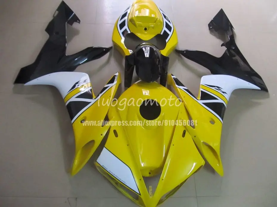

Комплекты для кузова + полная крышка бака для белого, желтого цвета, Обтекатели для кузова YAMAHA YZF R1 YZF 1000 YZFR1 04 05 06 YZF1000 2004 2005 2006