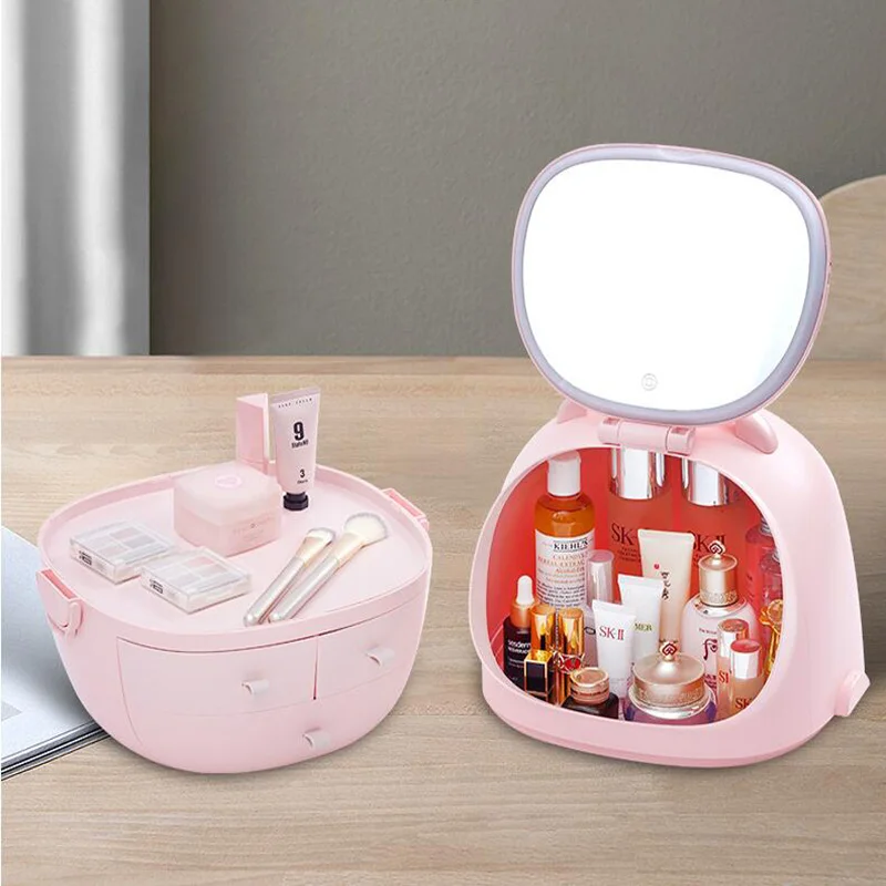Коробка для хранения косметических зеркал со светодиодсветильник коробка