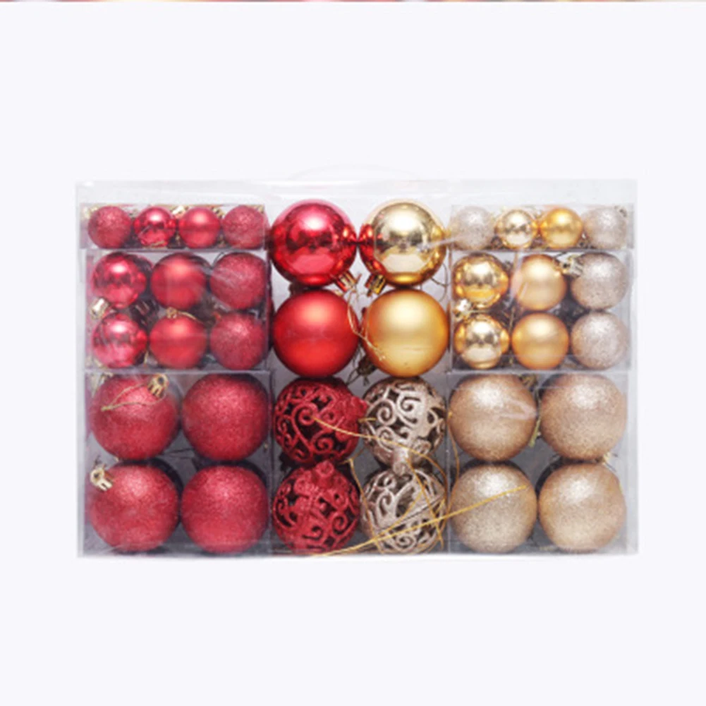

100pcs Creative Christmas Decoration Ball Set Glitter Baubles Pendant Christmas Tree Hanging Decoration Supplies