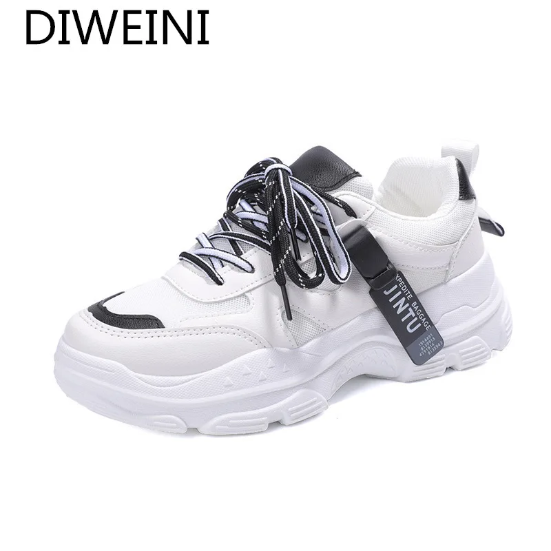 

2021 Spring Women's Casual Shoes Fashion Breathable Running Shoes Dad Shoes Mesh Flat Shoes Sneakers Women's Vulcanized Shoes