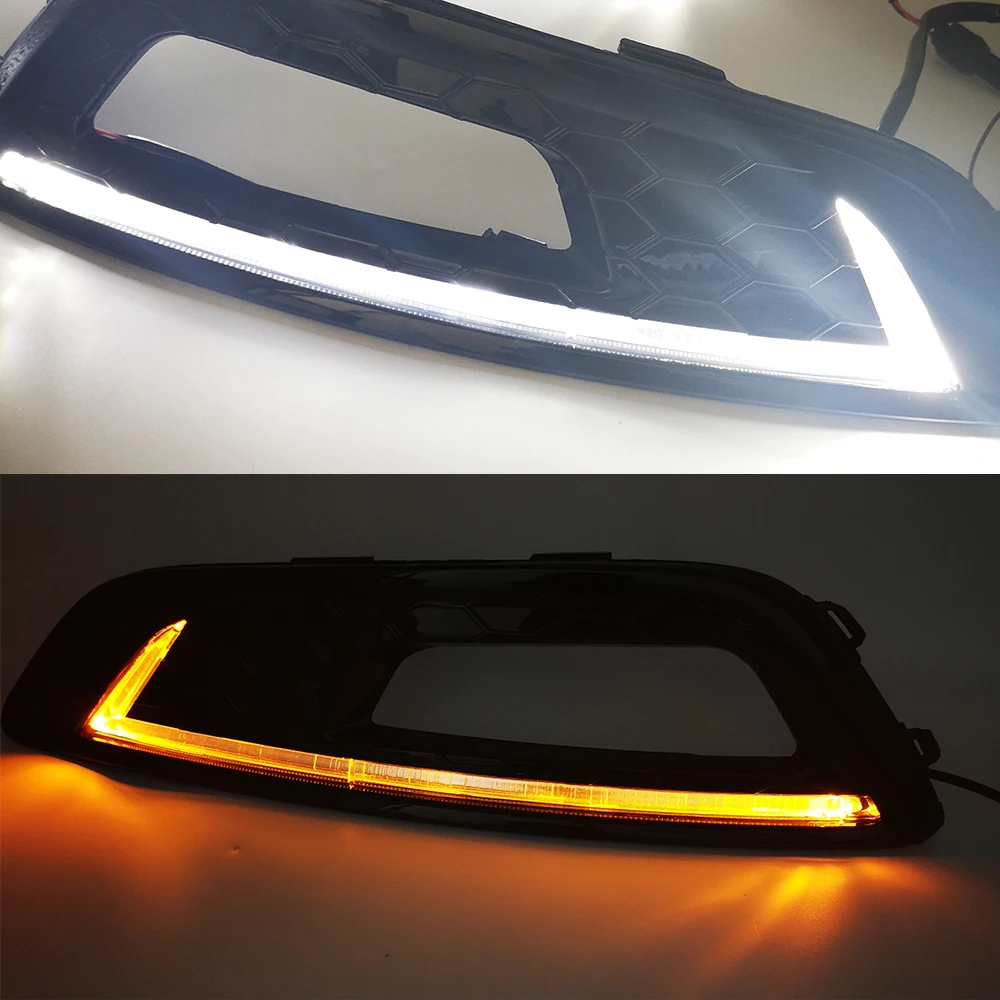 CSCSNL 2Pcs car styling For Ford Focus 4 2015 2016 2017 2018 LED DRL Daytime Running Lights Daylight Fog light waterproof |