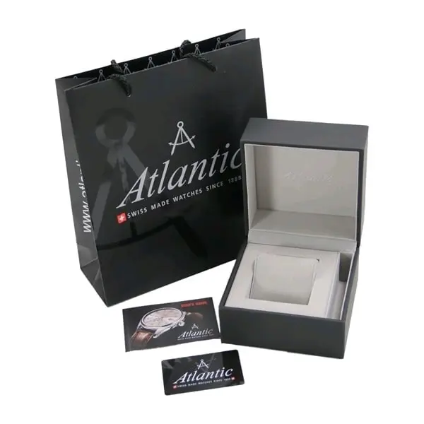 Часы ``ATLANTIC`` 52759.41.61SM мужские швейцарские механические часы с сапфировым стеклом и