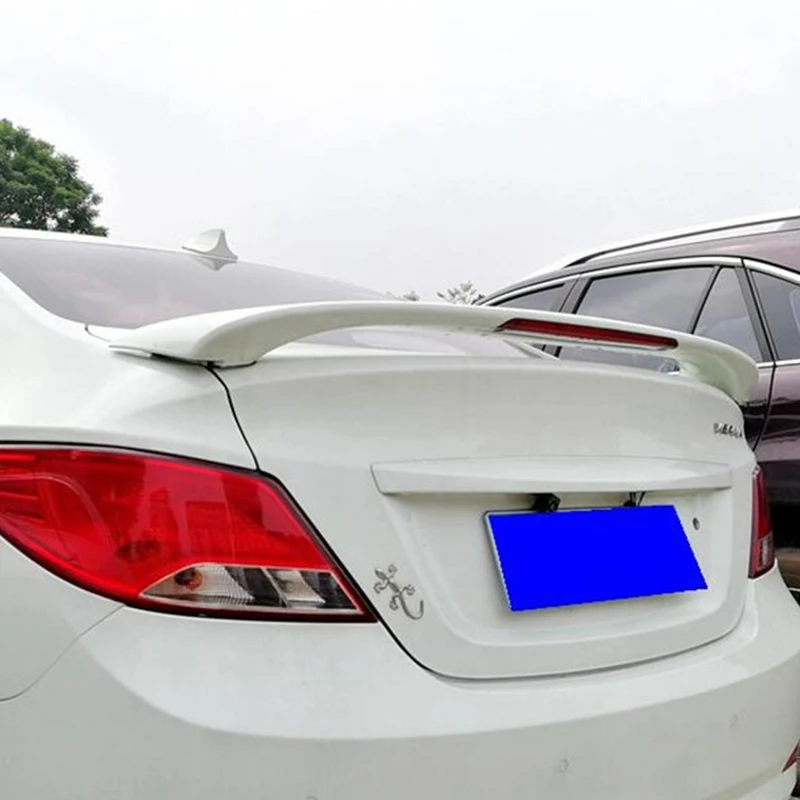 Для Hyundai Verna машинный спойлер 2010-2015 АБС Материал грунтовка Цвет заднее крыло