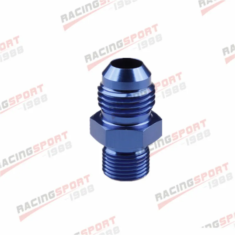 

6AN AN-6 To M12 x 1.0 Metric Straight Flare Male Fitting Adapter Black/Blue