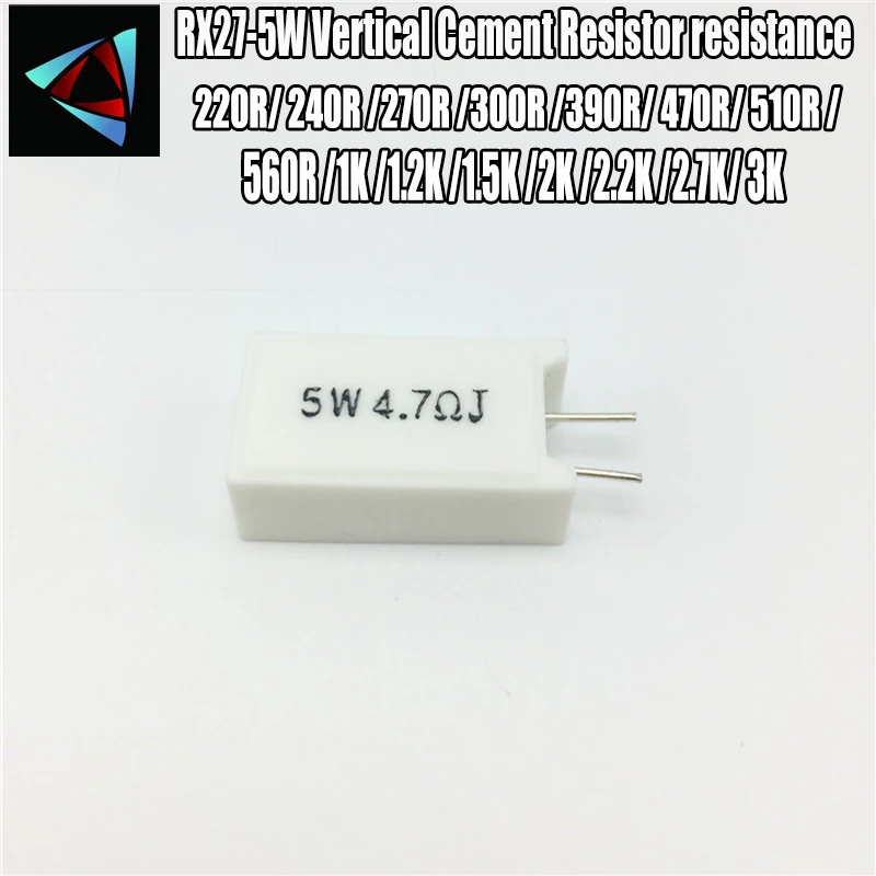 Вертикальный цементный резистор сопротивление 220R 240R 270R 300R 390R 470R 510R 560R 1K 1 2 K 5 2K 7 3K