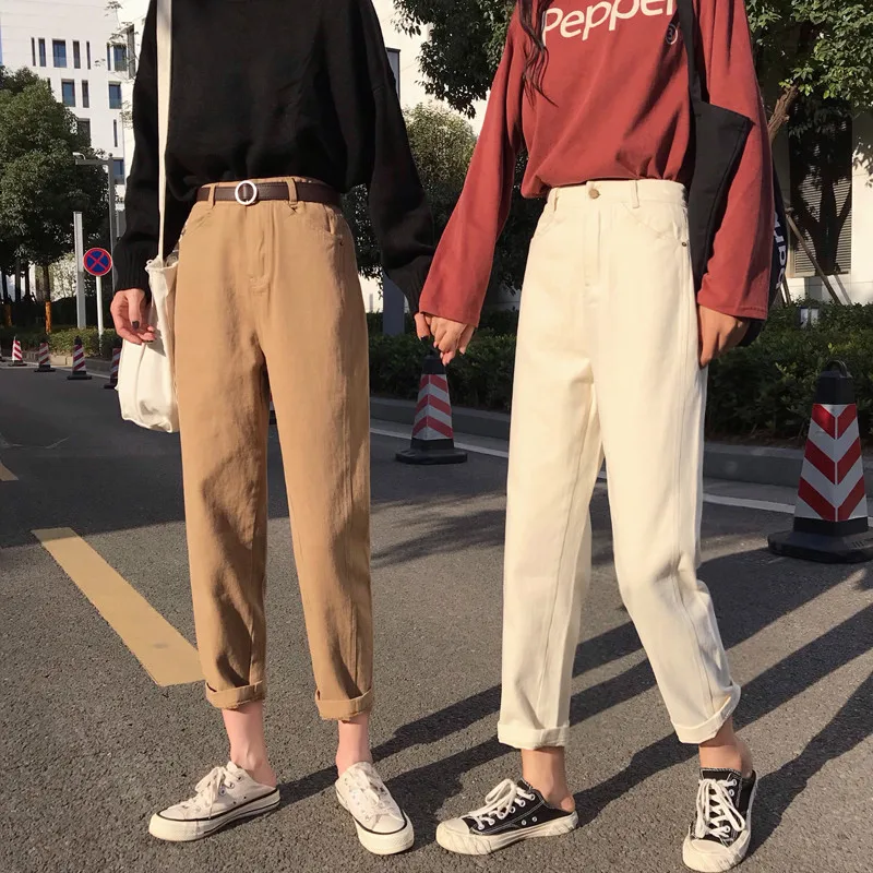 Джинсы Женские однотонные модные элегантные подходящие ко всему