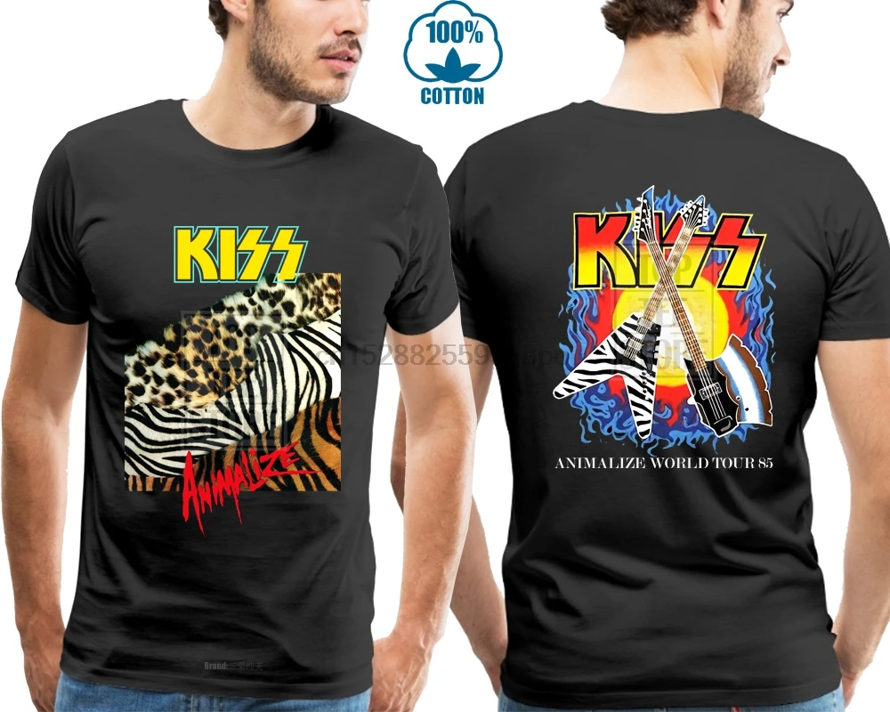 

Kiss Animalize Tour 85' T Shirt Double Sided All Sizes S 5Xl