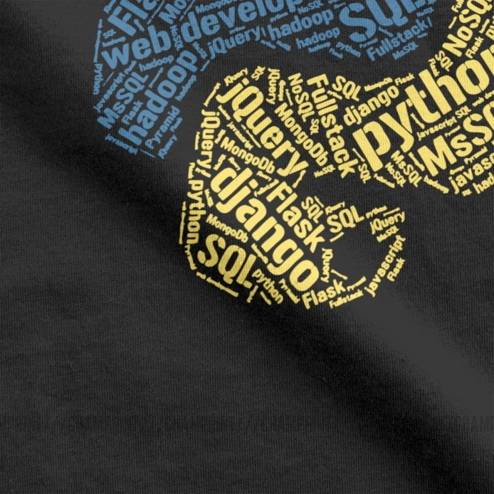Футболка программиста Python для мужчин хлопковые футболки разработчик
