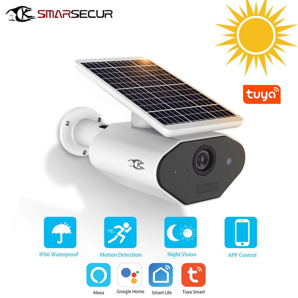 Wifi ip камера Солнечная безопасности для домашнего видеонаблюдения IP66