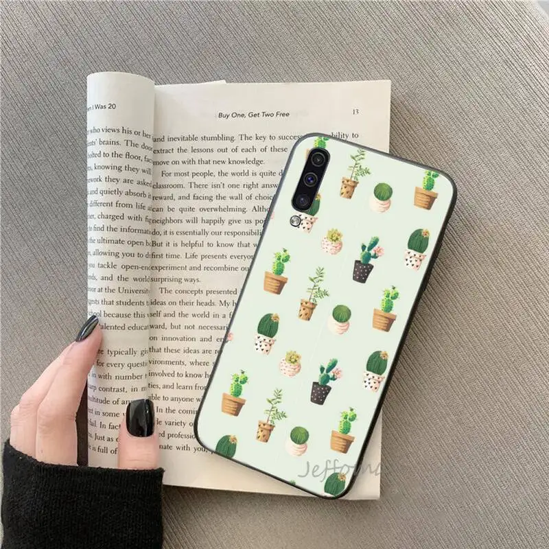 

Cartoon cactus cute Phone Case For Samsung galaxy S 7 8 9 10 20 edge A 6 10 20 30 50 51 70 note 10 plus Soft Silicone Funda
