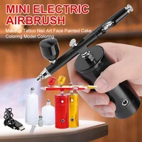 cordless air brush kit dual action usb rechargeable air compressor spray pump for tattoo painting nail art fx makeup