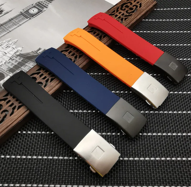 Высокое качество 21 мм из силикона резиновые мужские часы ремешок для Tissot T048 T048.417 ремешок T-Racing T-спортивный ремешок для часов