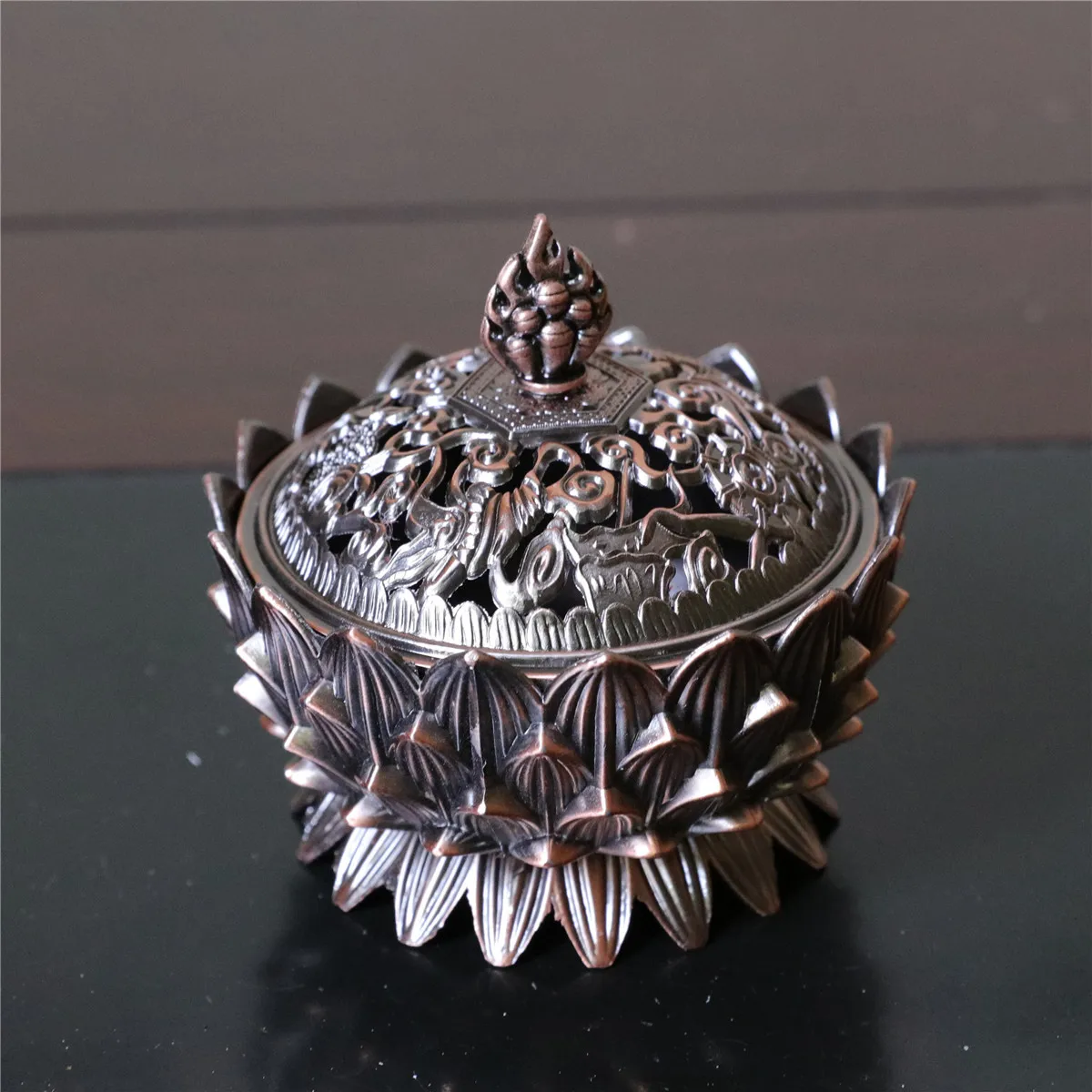 Новинка антикварная металлическая курильница из сплава для благовоний катушки