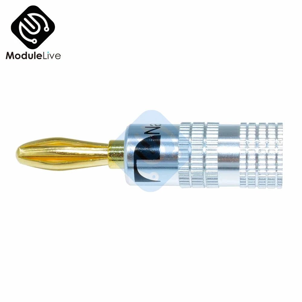 Позолоченный динамик Nakamichi штекер банана из чистой меди аудиоразъем звуковой