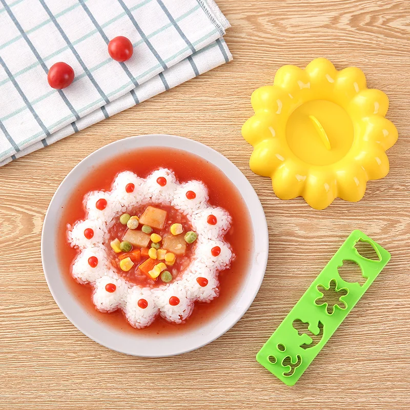 

1Set Dolphin Rice Mould Rabbit Cartoon Baby Rice Ball Mold Kitchen Accessories Cake Decor Tools Sushi Tool Pastry Supplies